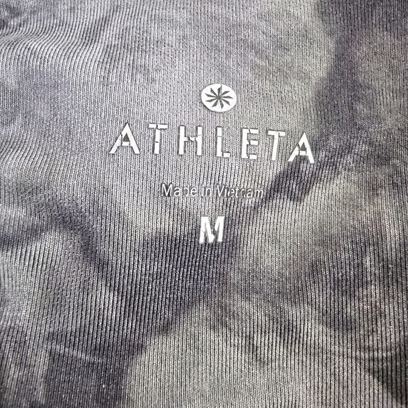 ATHLETA Gray Black Camo Sz Medium Tie-Dye High-Rise Leggings Yoga - Picture 9 of 9